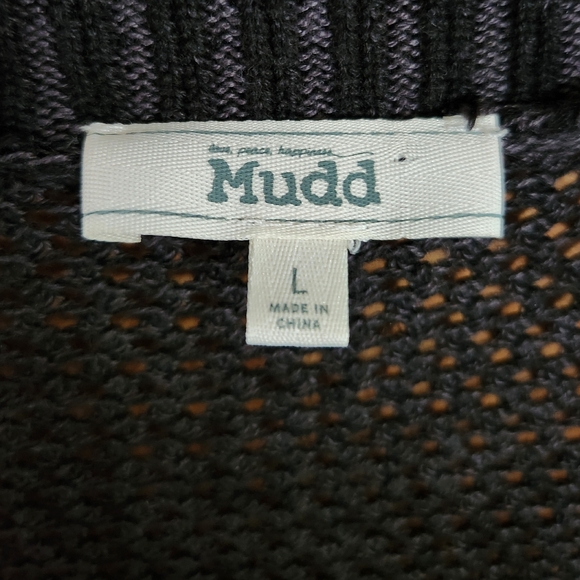 Mudd Grandma Grandpa Black Cardigan Longline Oversized Fall Winter - Picture 3 of 4